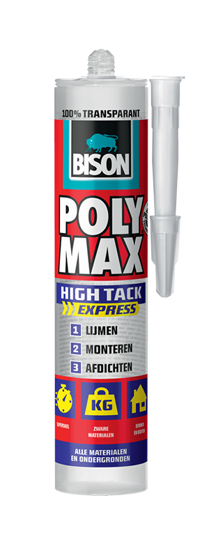 Productafbeelding Bison Poly max High Tack Express Crystal- 300x800 - Bisonpolymax.nl